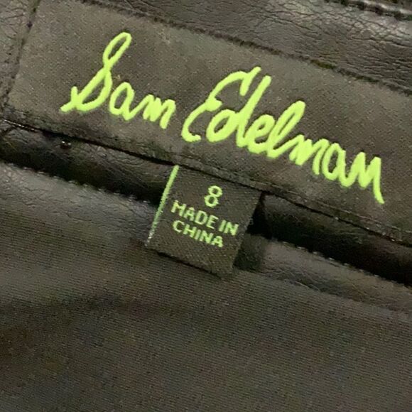 Sam Edelman faux black pony hair skirt 8 - Picture 10 of 11